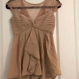 BCBG Tan Blouse